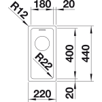 BLANCO ANDANO 180-IF stal polerowana, InFino - obrazek 4