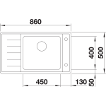 BLANCO ANDANO XL 6 S-IF Compact stal polerowana lewa, korek auto., InFino, odsączarka stalowa - obrazek 8