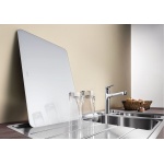 BLANCO AXIS III 6 S-IF stal polerowana prawa, korek auto., InFino, deska szkło białe, odsączarka stalowa - obrazek 8