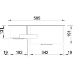 BLANCO CLARON 340/180-U stal polerowana prawa, InFino - obrazek 4