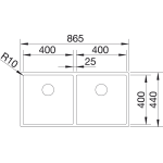 BLANCO CLARON 400/400-IF stal polerowana, InFino - obrazek 4